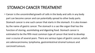 Stomach Cancer Treatment in Delhi
