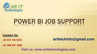 Power BI Job Support | Power BI Online Job Support - AR IT