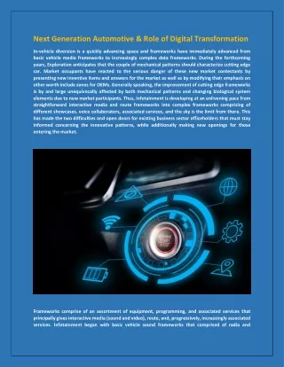 next generation automotive role of digital