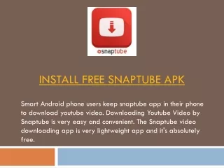 Install Free Snaptube App Apk
