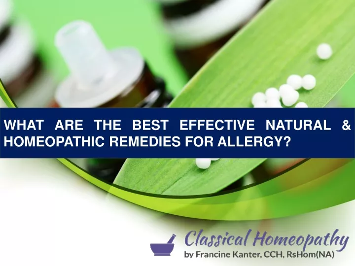 what are the best effective natural homeopathic