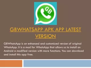 GBWhatsapp Apk App Latest Version