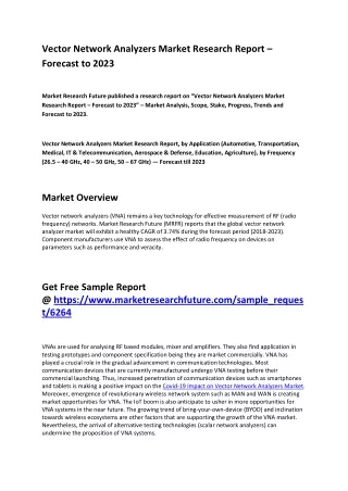 vector network analyzers market research report