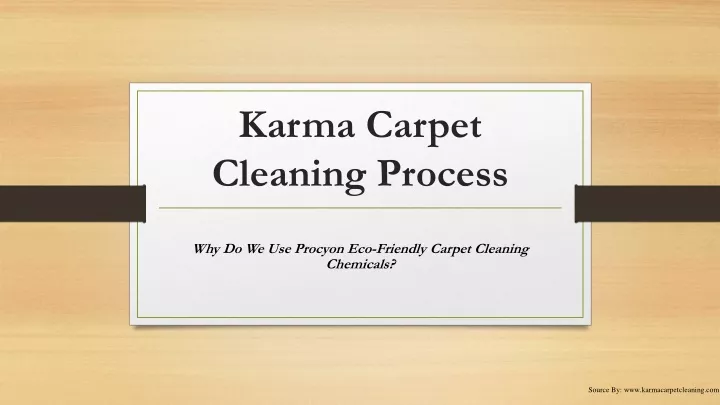 karma carpet cleaning process