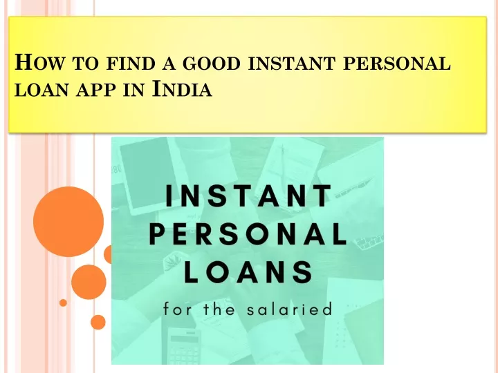 how to find a good instant personal loan app in india