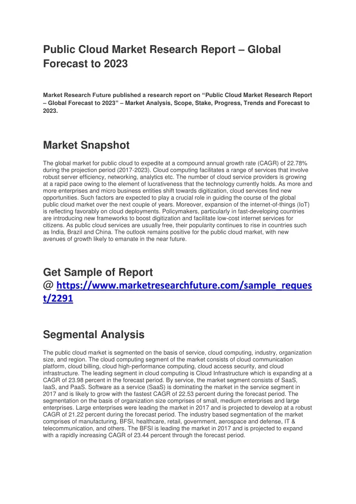 public cloud market research report global