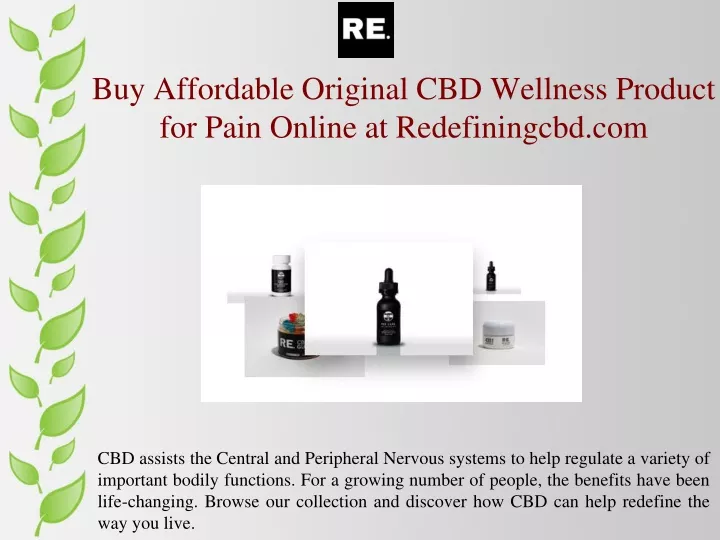 buy affordable original cbd wellness product for pain online at redefiningcbd com