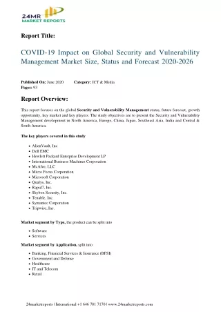 report title