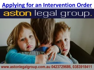 applying for an intervention order