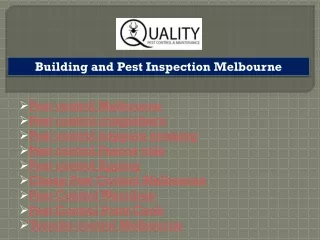 building and pest inspection melbourne