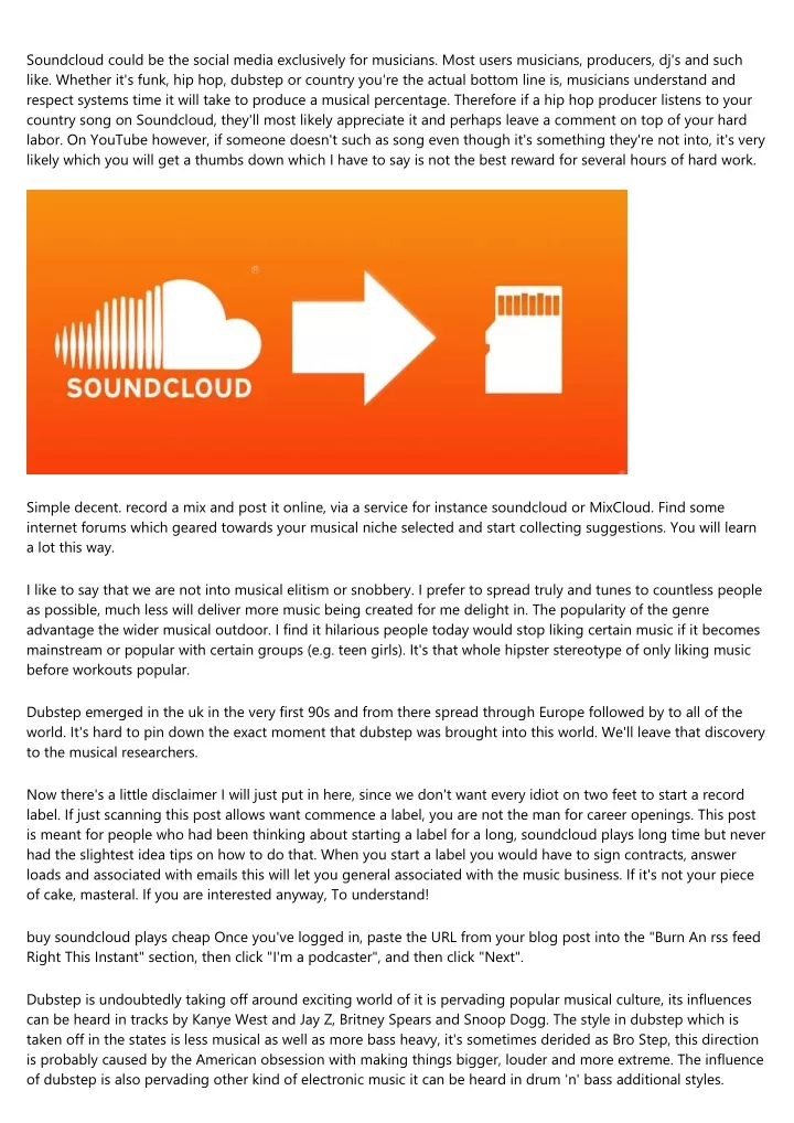 soundcloud could be the social media exclusively
