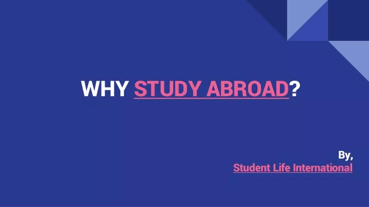 why study abroad
