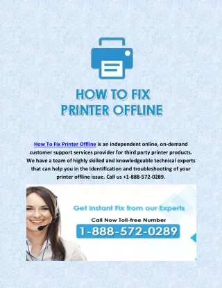 How To Fix Printer Is Offline