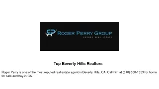 top beverly hills realtors