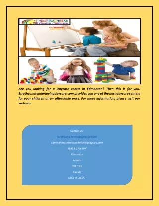 are you looking for a daycare center in edmonton