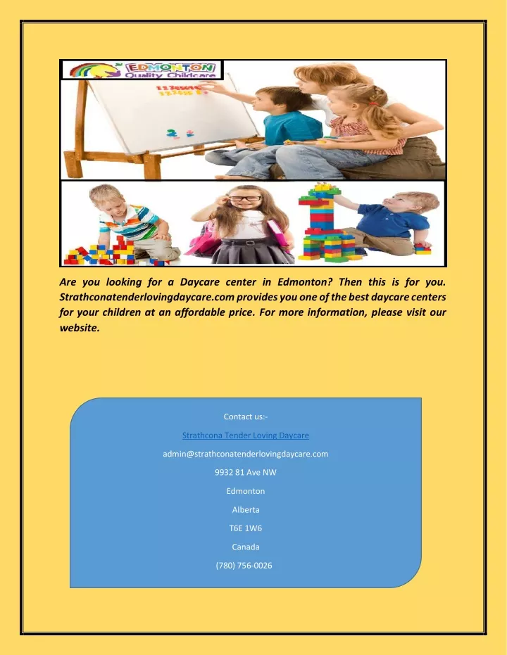 are you looking for a daycare center in edmonton