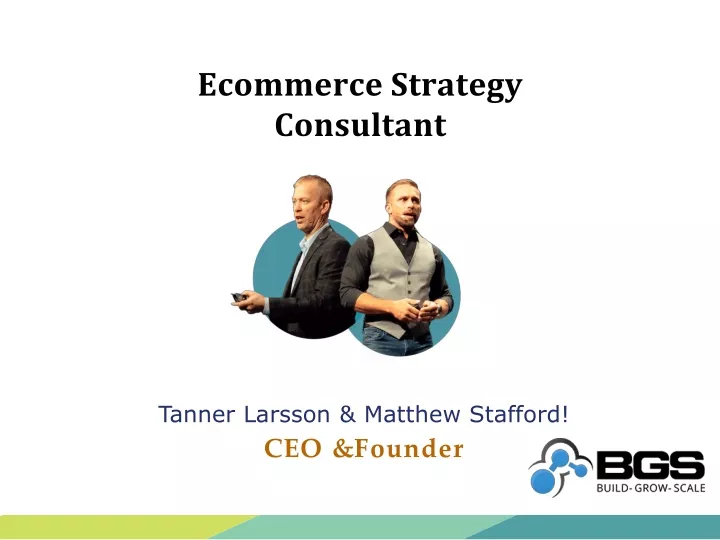 ecommerce strategy consultant
