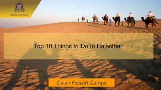 Top 10 Things to Do In Rajasthan