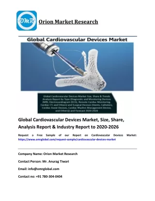 Global Cardiovascular Devices Market Size, Share, Trends and Forecast To 2020-2026