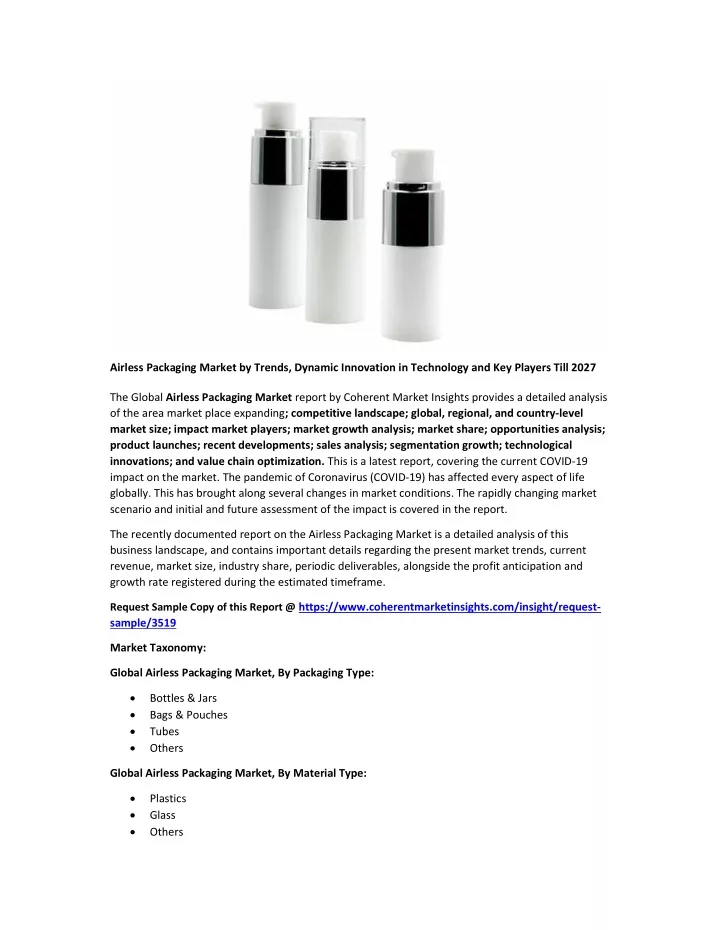 airless packaging market by trends dynamic