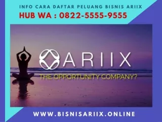 Cara Daftar Bisnis Ariix (WA) 0822-5555-9555