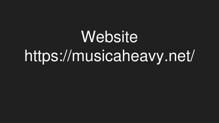 website https musicaheavy net