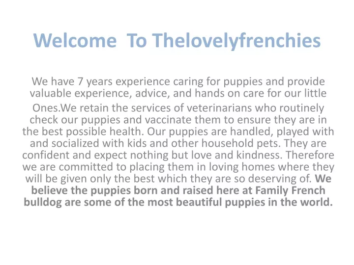 welcome to thelovelyfrenchies