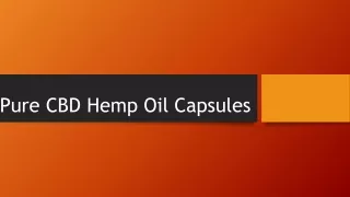 Pure CBD Hemp Oil Capsules