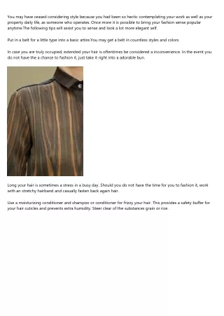 you may have ceased considering style because