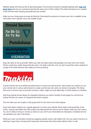 website design will look just like an daunting