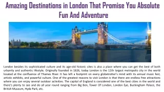 Amazing Destinations in London That Promise You Absolute Fun And Adventure