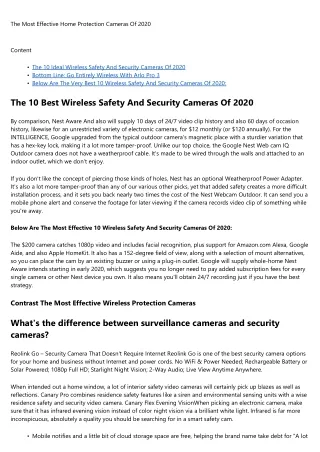 the most effective home protection cameras of 2020