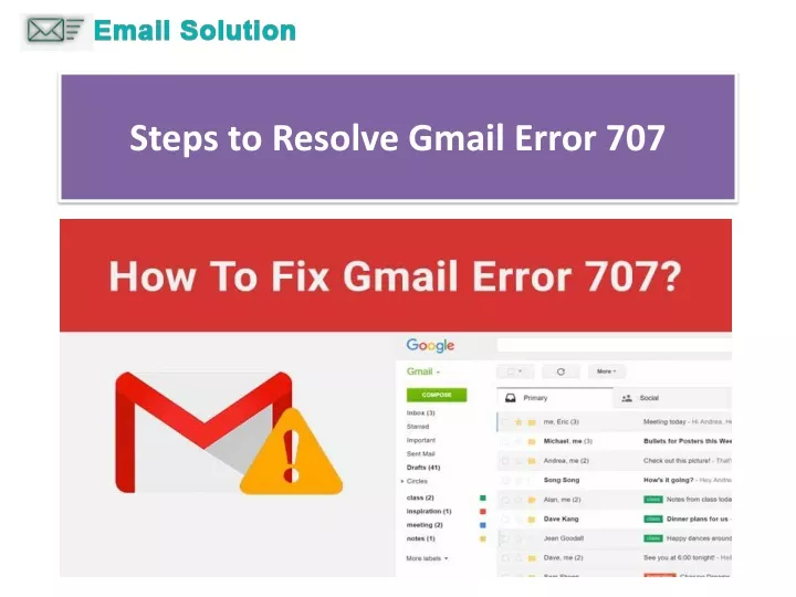 steps to resolve gmail error 707
