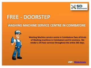 Free doorstep LG Washing Machine service centre in Coimbatore - SDelectronic