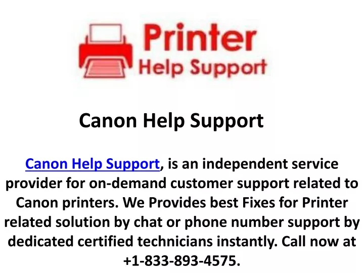 canon help support