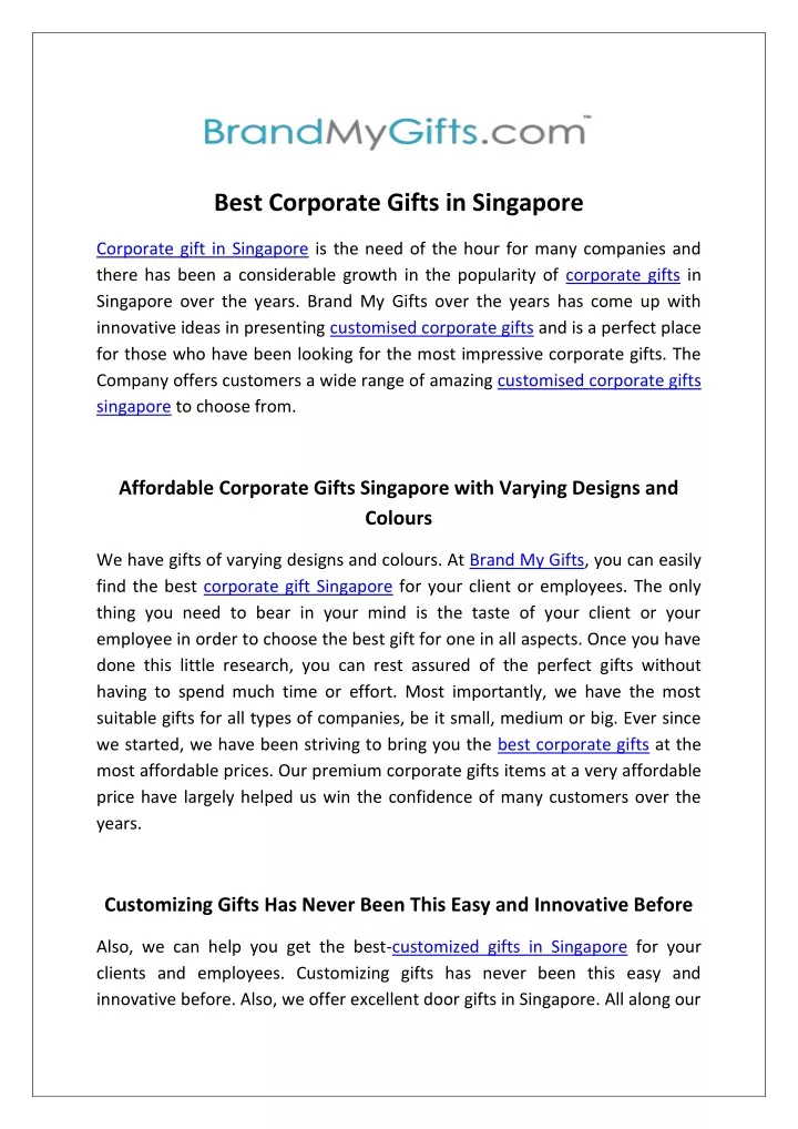 best corporate gifts in singapore