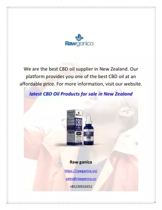 latest CBD Oil Products for sale in New Zealand | Rawganica.co