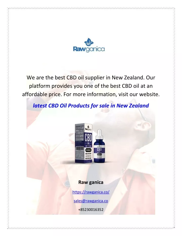 we are the best cbd oil supplier in new zealand