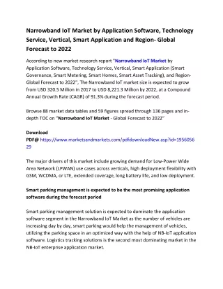 narrowband iot market by application software