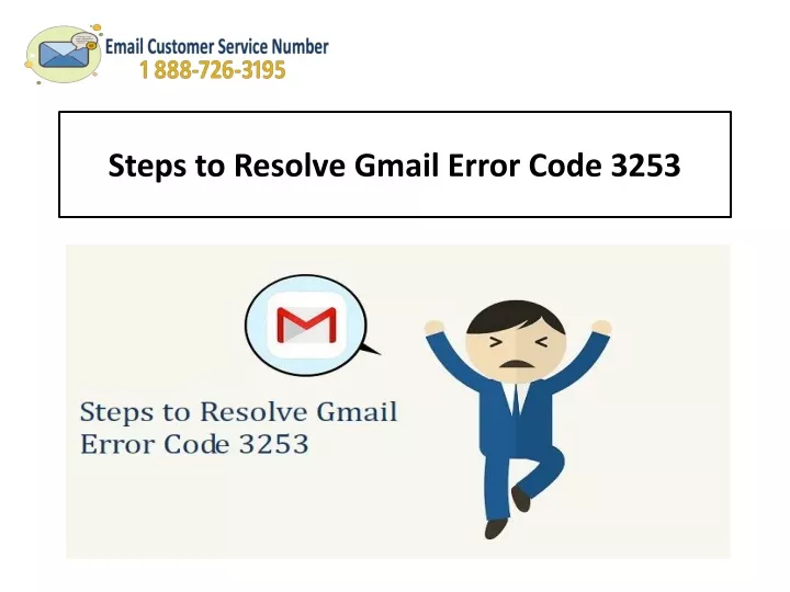steps to resolve gmail error code 3253