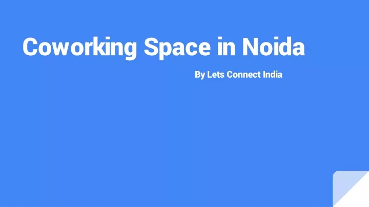 coworking space in noida