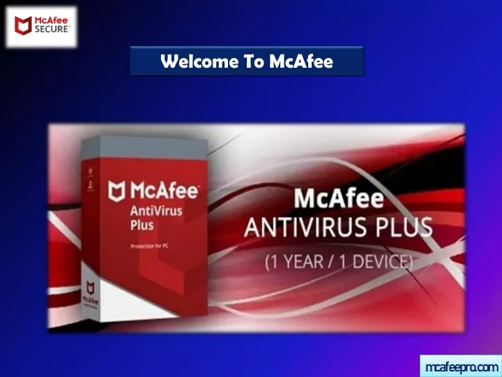 welcome to mcafee