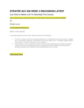 strayer acc 556 week 2 discussion latest just