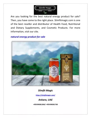 Buy Natural Energy Product For Sale | Slimfit Magic