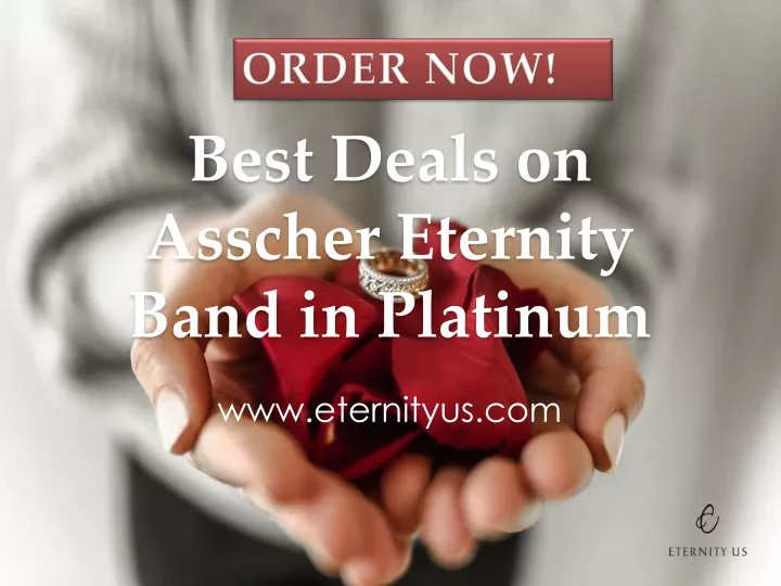 best deals on asscher eternity band in platinum