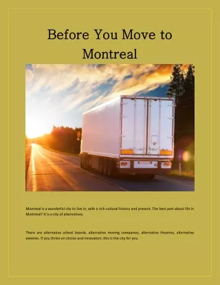 before you move to before you move to montreal