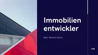 Der beste Wohnimmobilienentwickler | Bekir Berkant Güner