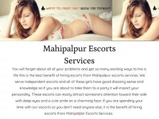 Mahipalpur Model services.