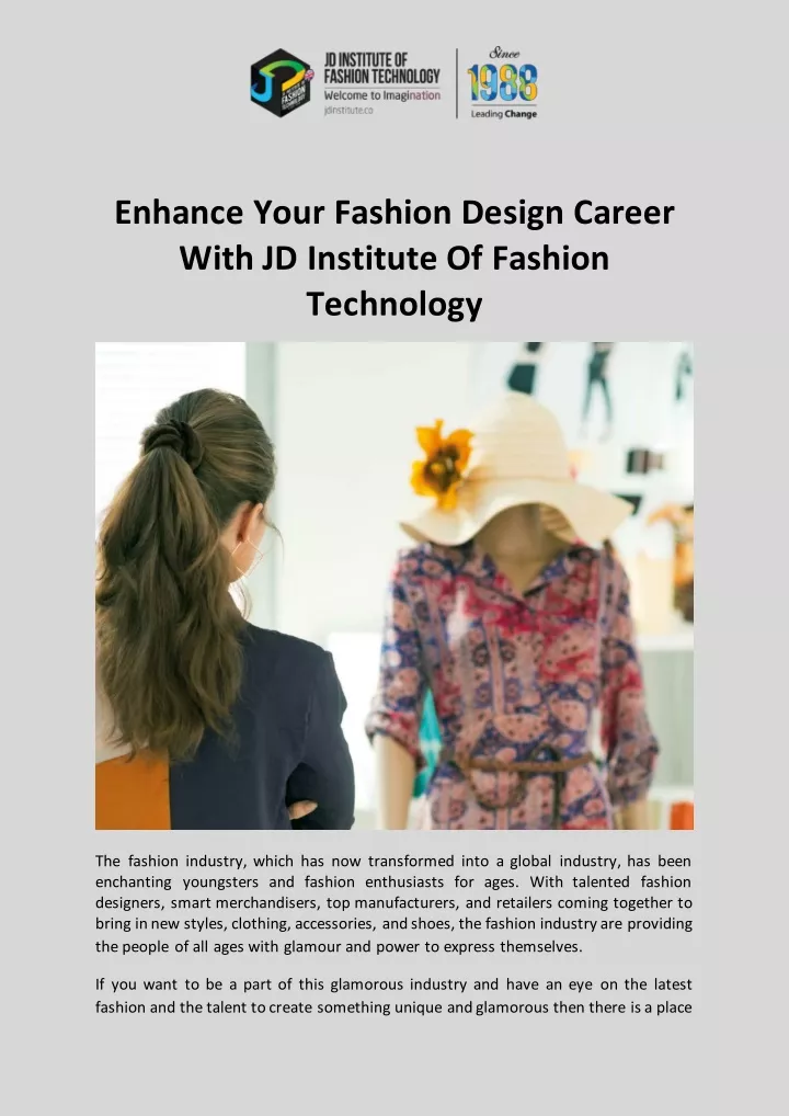 enhance your fashion design career with