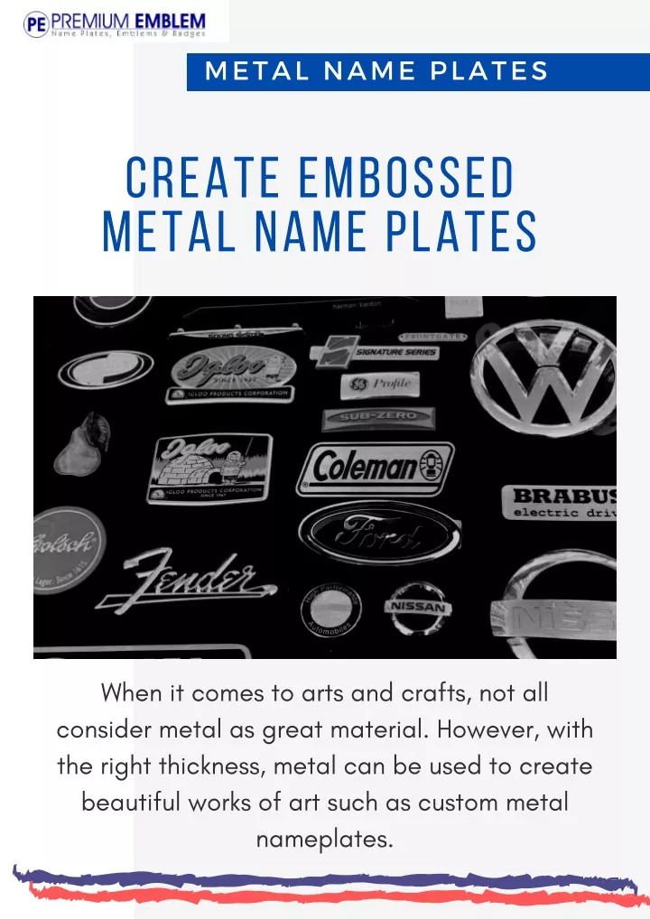metal name plates